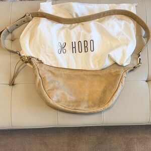 HOBO Beige Leather Knox Sling Bag